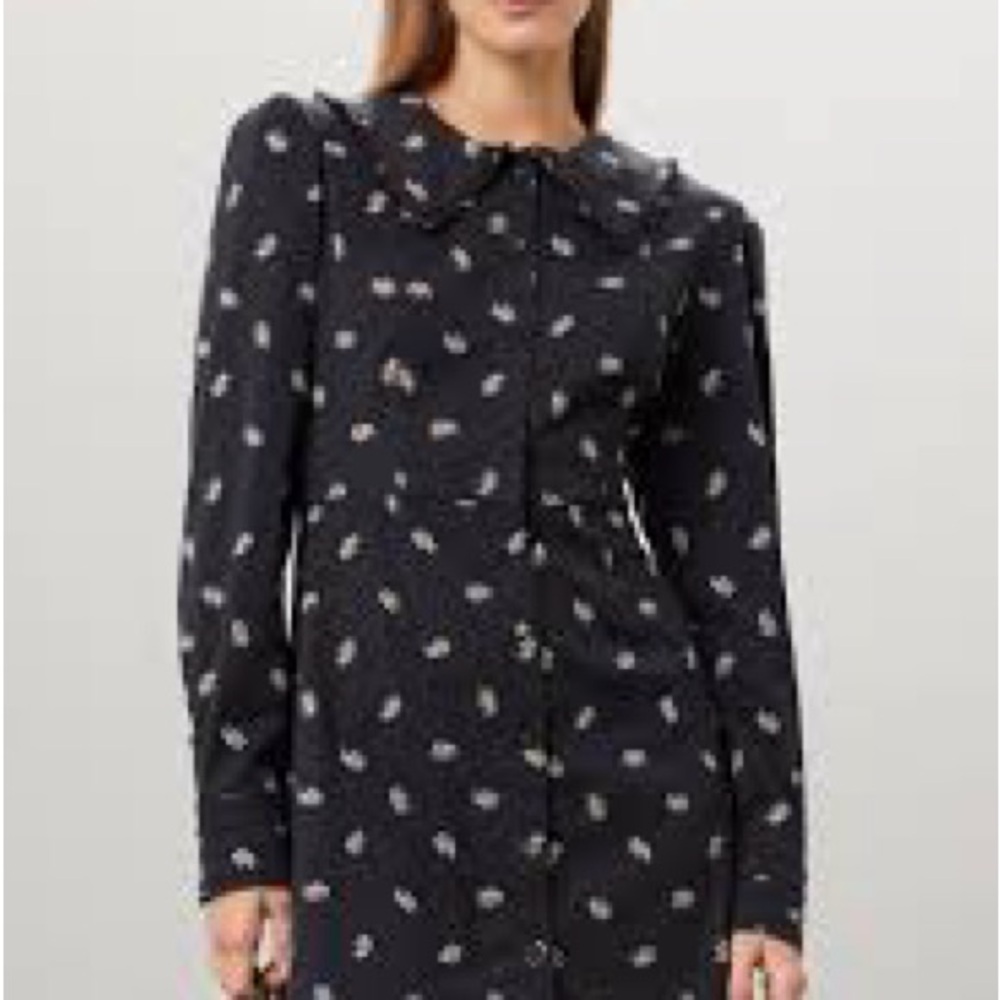 Hill House Black and Cream Patterned Dress - Picture 7 of 9